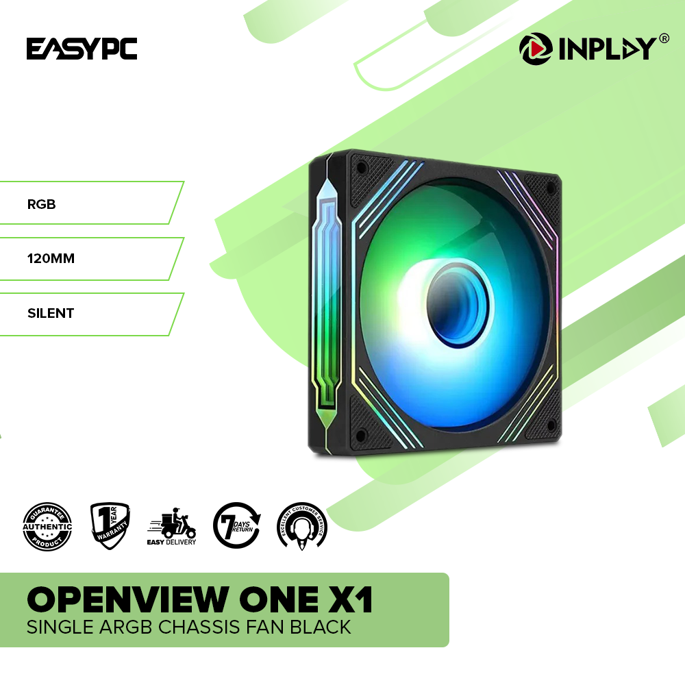 Inplay Openview One X1 Single ARGB Chassis Fan Black