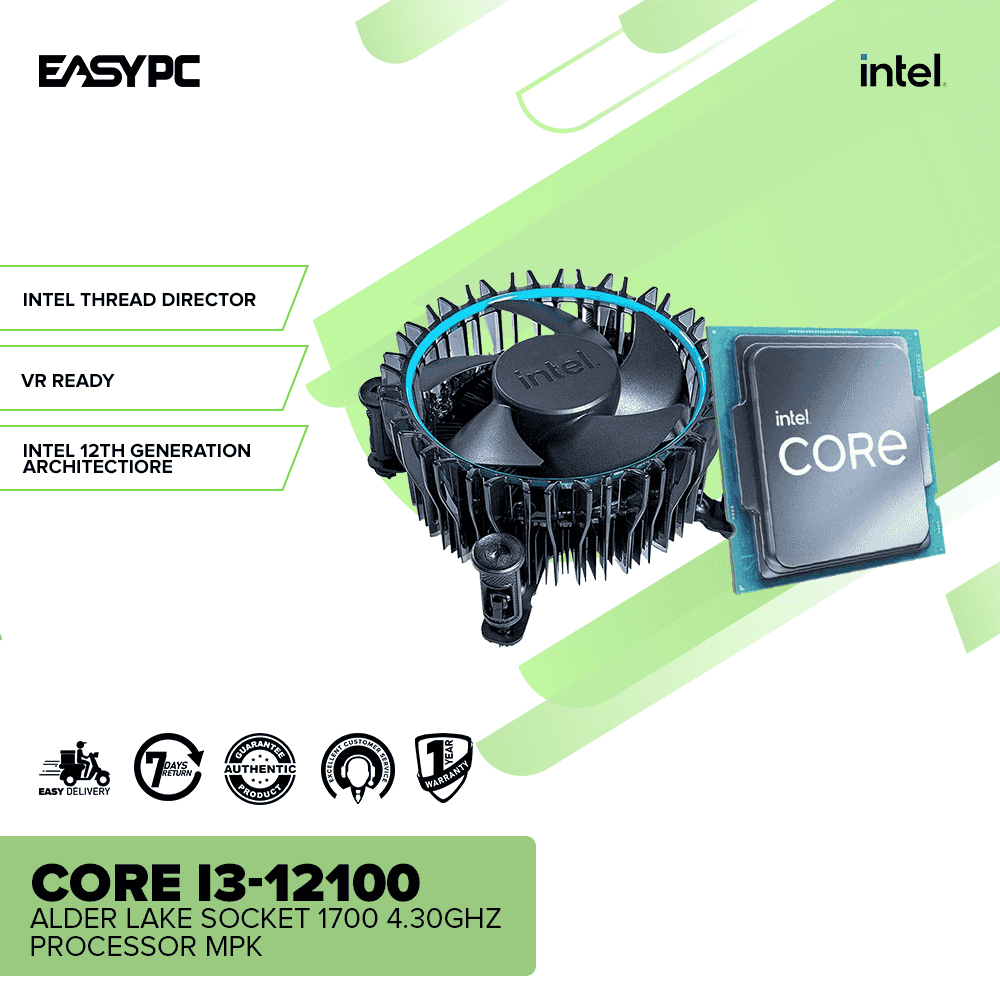 Intel I5 Processore Intel Core I3 12100 LGA 1700 - Box, Con