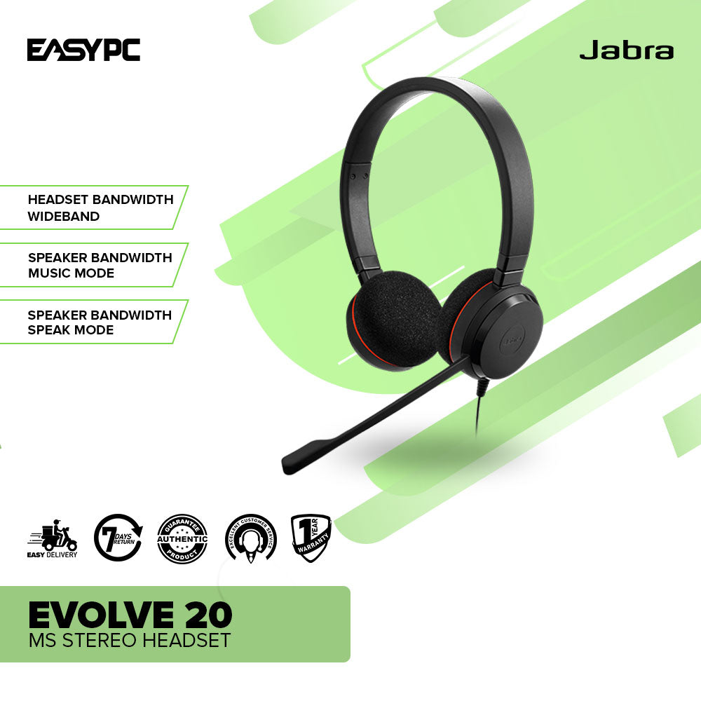 Jabra Evolve 20 Stereo UC Headset