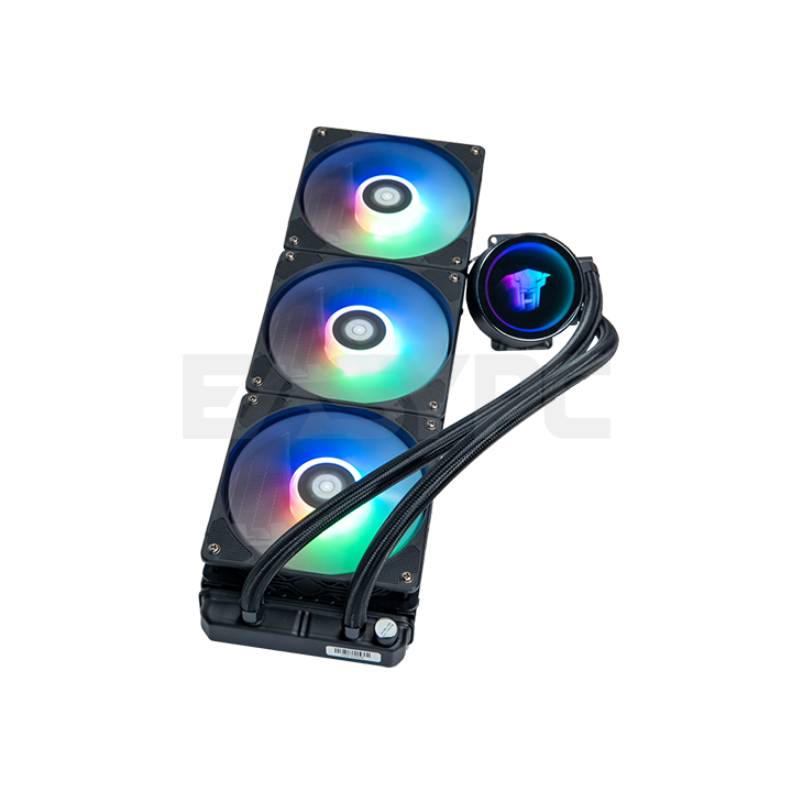 Jungle Leopard Astrobeat 360 Digital ARGB AIO Liquid Cooler Black-b