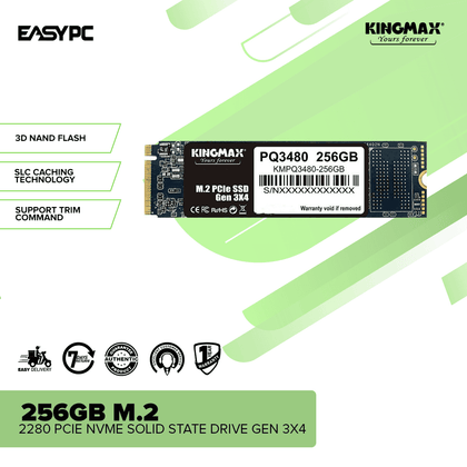 KINGMAX 256GB M.2 2280 PCIe NVMe Solid State Drive Gen 3x4-a