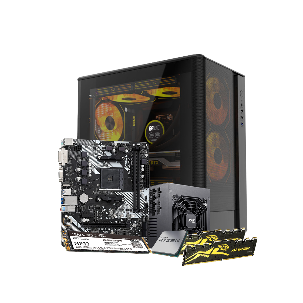Ryzen 5 5600GT / B450M / 2x8GB DDR4 / 256GB M.2 SSD / 550W – EasyPC