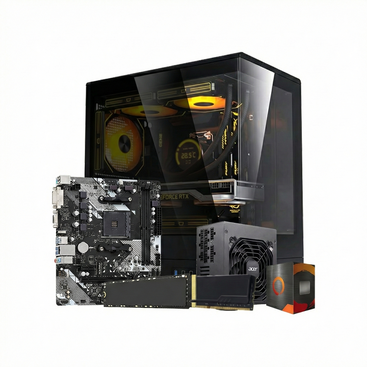 Computer Building Kits Ryzen 7 5700G / A520M / 2x8GB DDR4 RGB / 512GB NVMe SSD / – EasyPC