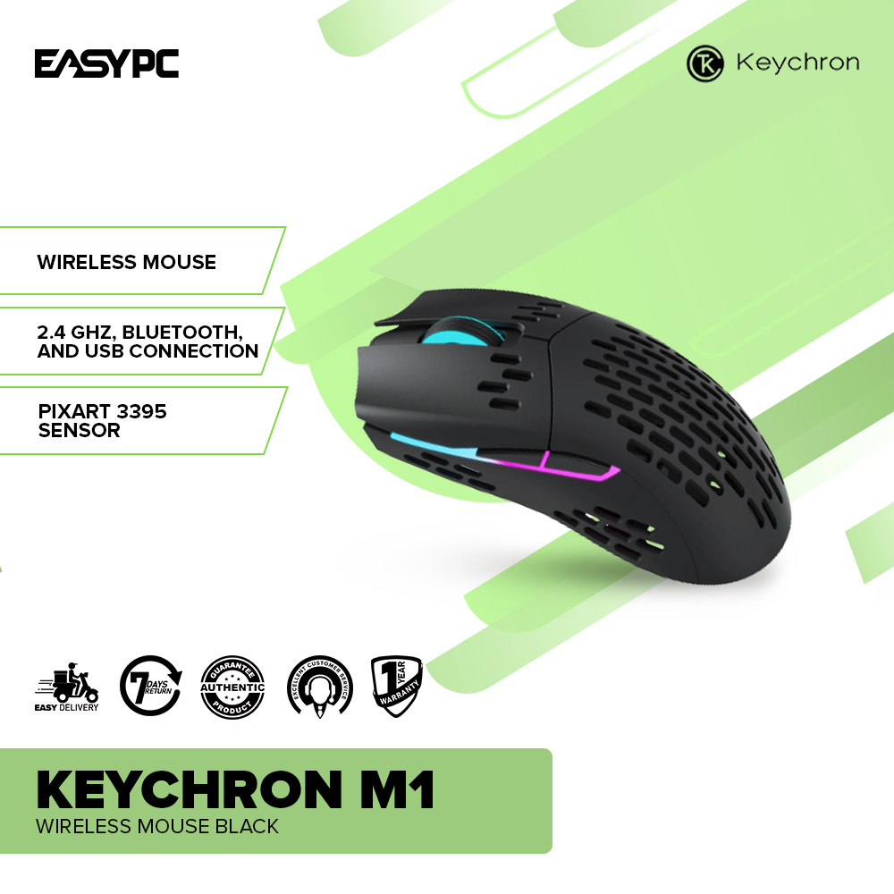 Keychron M1 Wireless Mouse Black-a