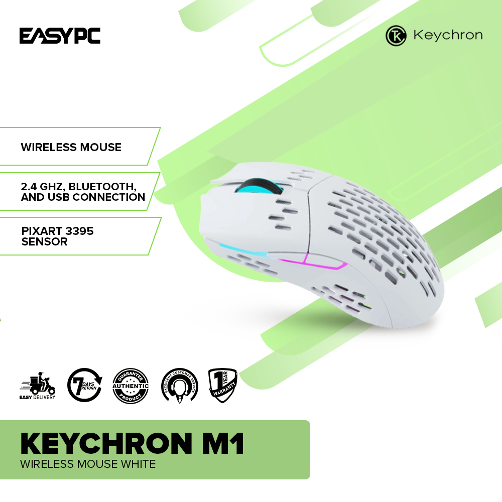 Keychron M1 Wireless Mouse White-a