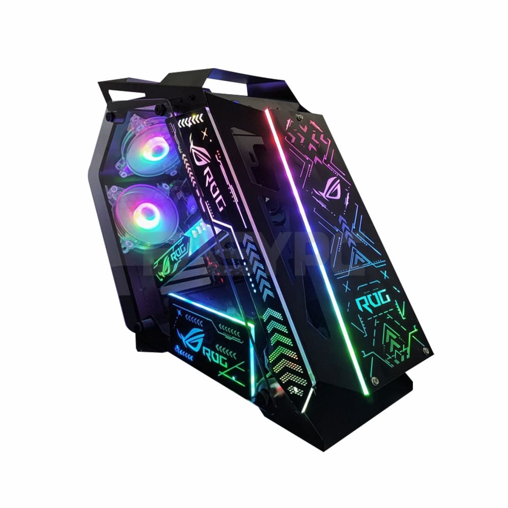 Keytech Cyborg ROG Micro ATX with 6fans Gaming PC Case Black – EasyPC