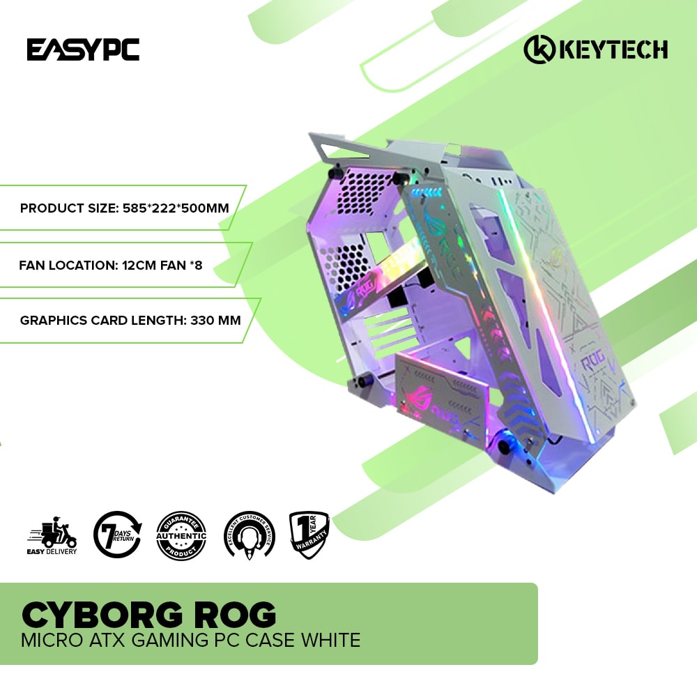 Keytech Cyborg ROG White