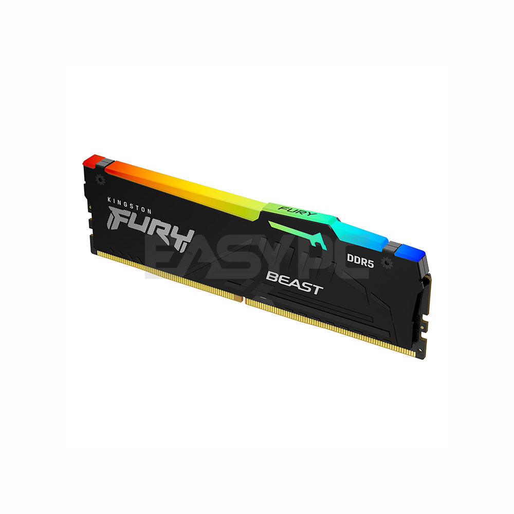 Kingston Fury Beast 16GB 2x8 5200MT/s DDR5 RGB Memory Black – EasyPC