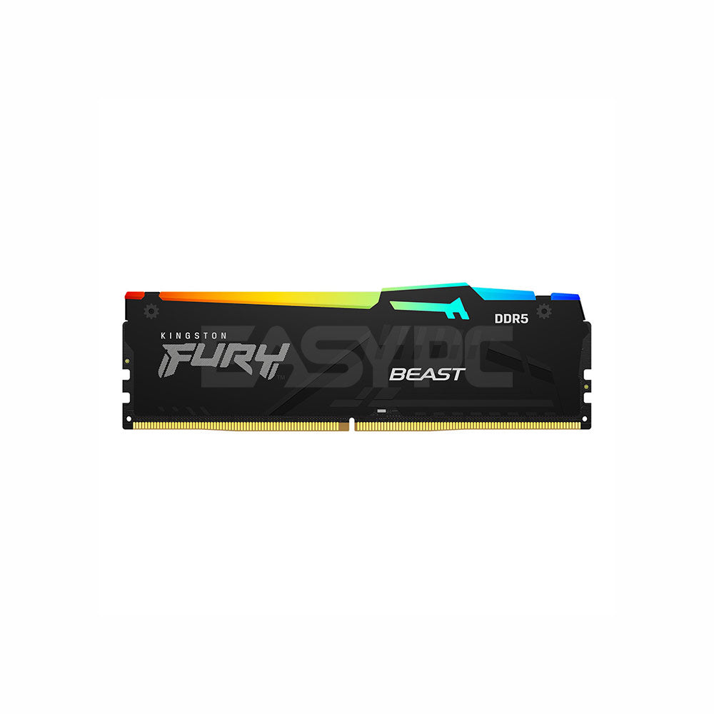 Kingston Fury Beast 16GB 2x8 5200MT/s DDR5 RGB Memory Black – EasyPC