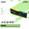 Kingston Fury Beast 16GB 2x8 5200MT/s DDR5 RGB Memory Black