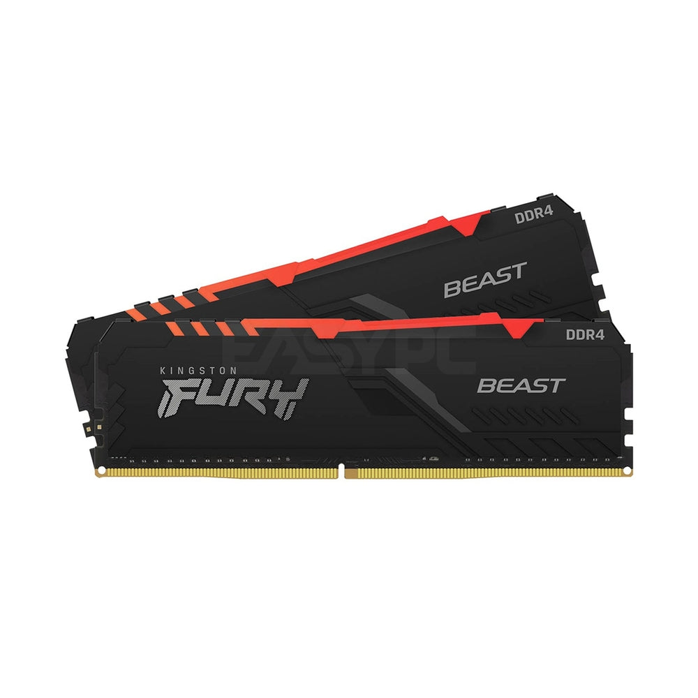 Kingston Fury Beast 16gb 2x8 3600MT/s Ddr4 Memory RGB Black – EasyPC