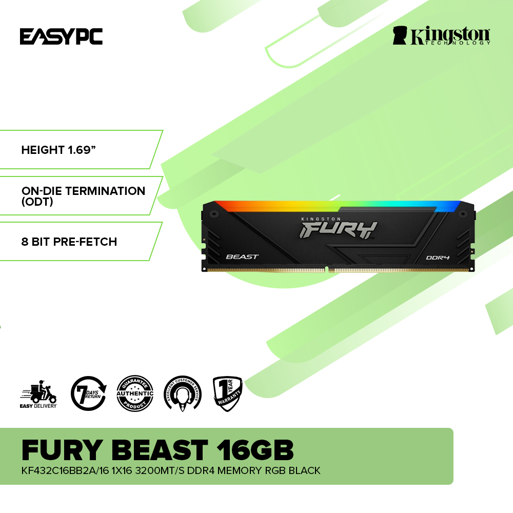 Kingston Fury Beast Ddr4 Memoria Ram Kingston Fury Beast 16gb