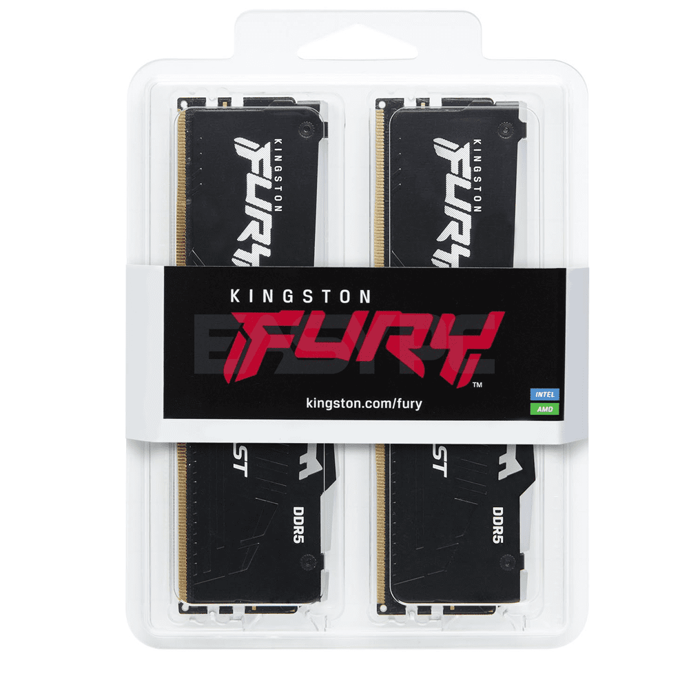 Kingston Fury Beast KF560C40BBAK2-32 32GB (2x16GB) DDR5 6000MT/s CL40 Black RGB XMP-c