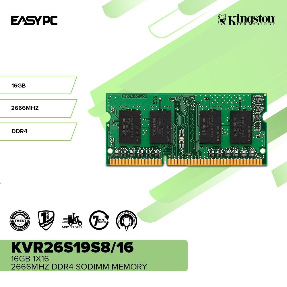 Kingston 16gb Ddr4 Sodimm 2666 Kingston KVR26S19S8/16 16gb 1x16