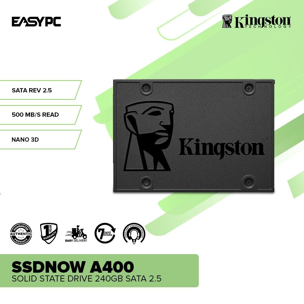 Kingston SSDNow A400 240GB and 960GB SATA 2.5 Solid State Drive