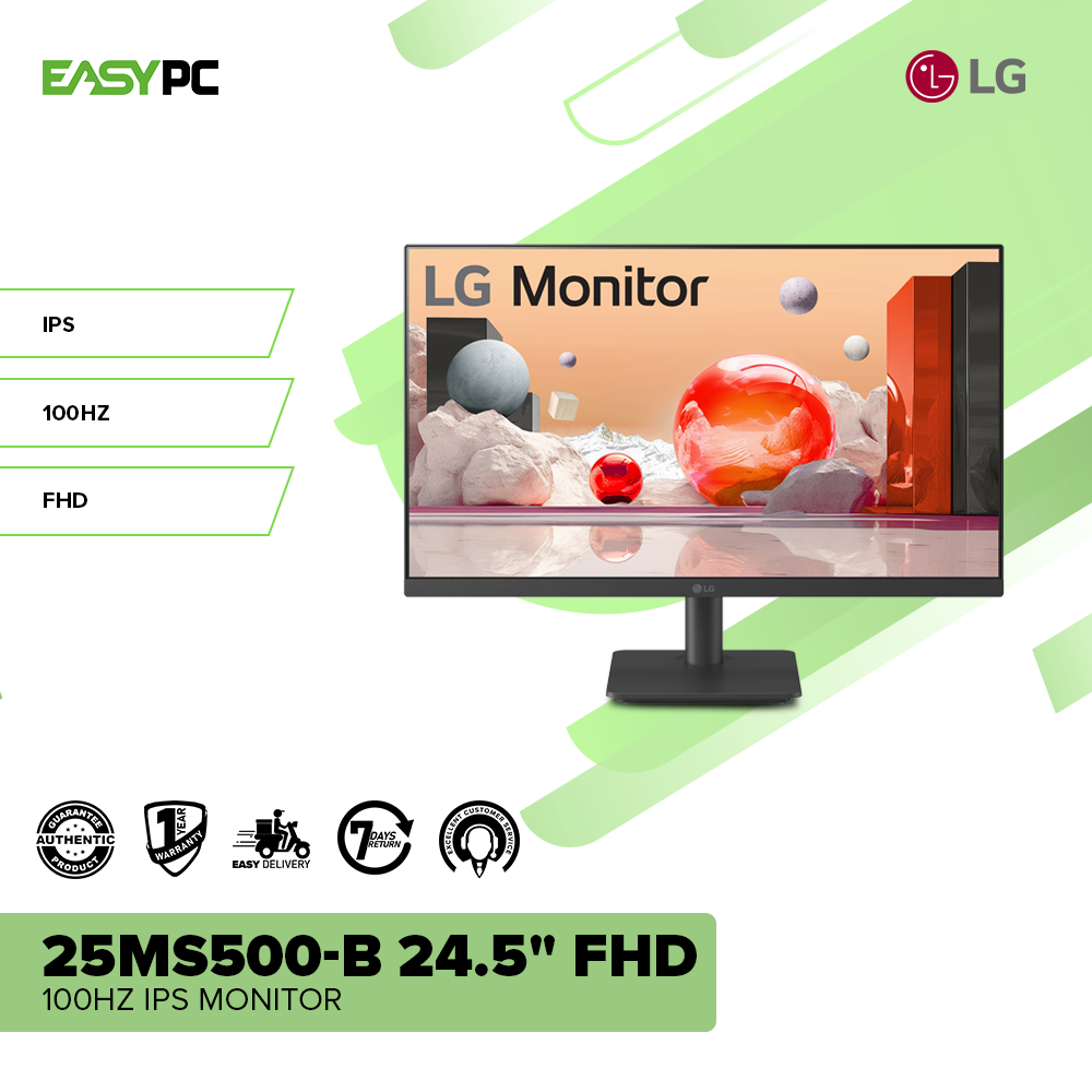 LG 25MS500-B 24.5 Inch FHD 100Hz IPS Monitor – EasyPC LG 25MS500-B 24.5 Inch FHD 100Hz IPS Monitor – EasyPC