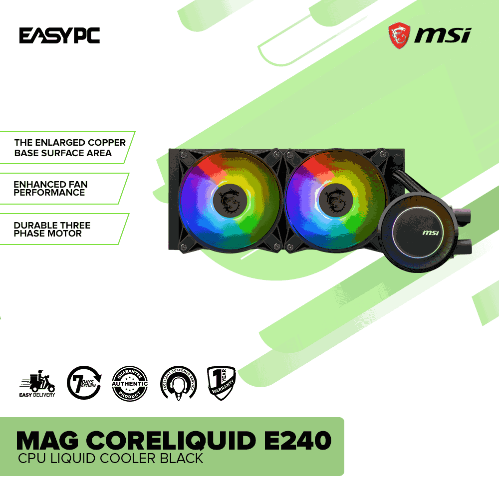 MSI MAG Coreliquid E240 CPU Liquid Cooler Black