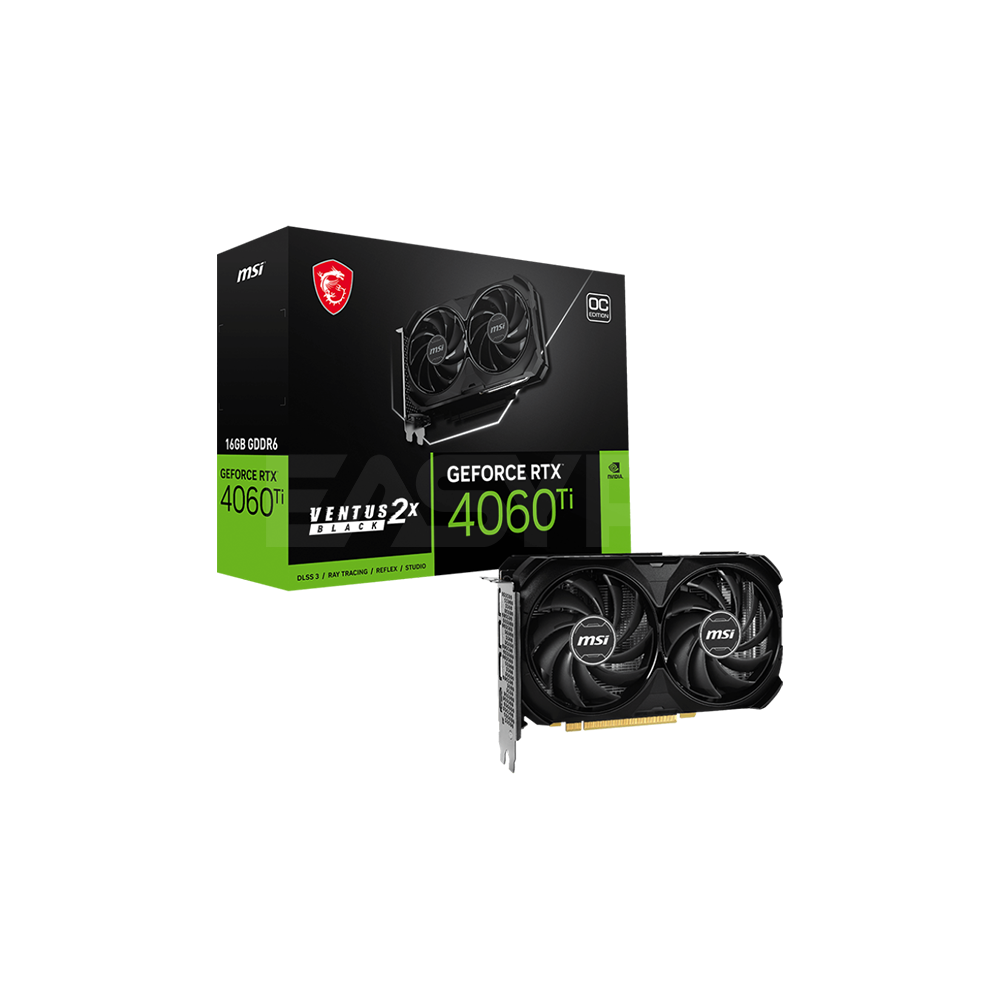 MSI NVIDIAÂ® GeForce RTXÂ™ 4060TI Ventus 2X OC 16G 128bit GDDR6