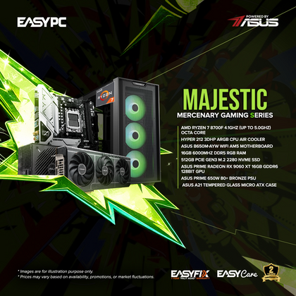 EasyPC MAJESTIC - ASUS Pick Build Asenan Mercenary Gaming Series Gaming Desktop