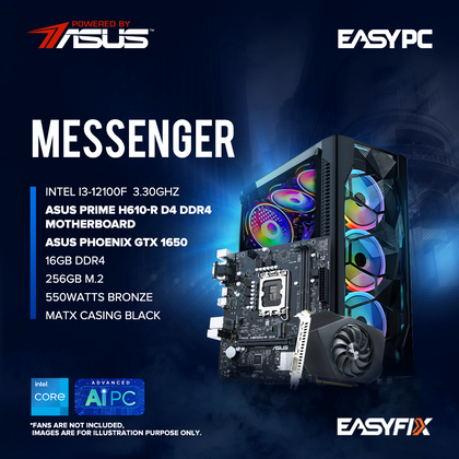 Messenger  Asus H610-R | ASUS GTX 1650 | Core i3-12100F