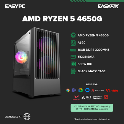 AMD Ryzen 5 4650G  Gaming Desktop