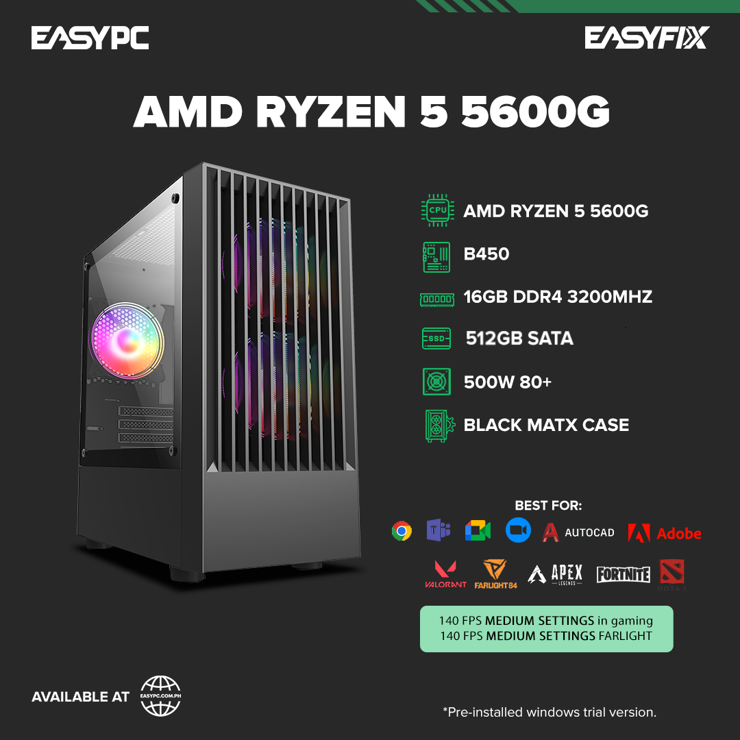 5600g Ryzen Core 12 Threads AMD Ryzen 5600G Gaming Desktop
