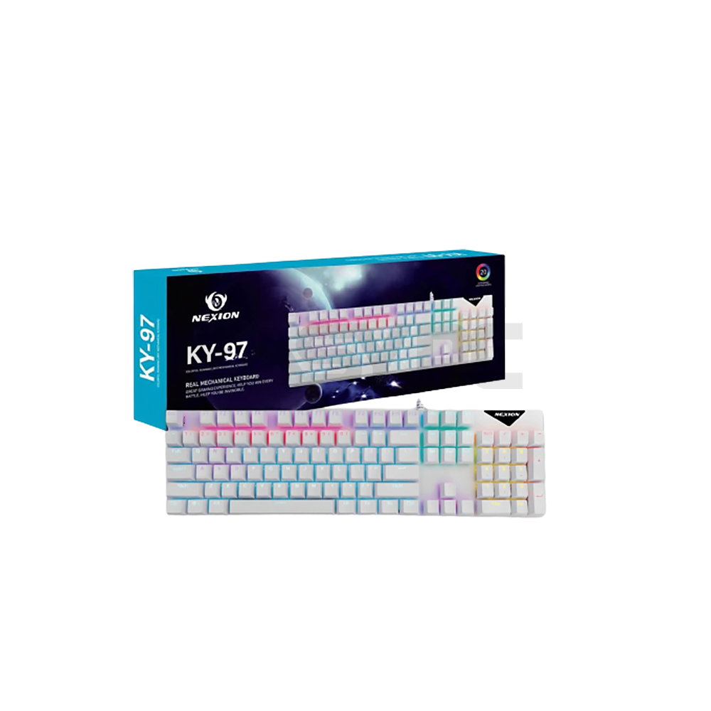 Nexion KY-97 RGB Mechanical Hotswap Keyboard White-b