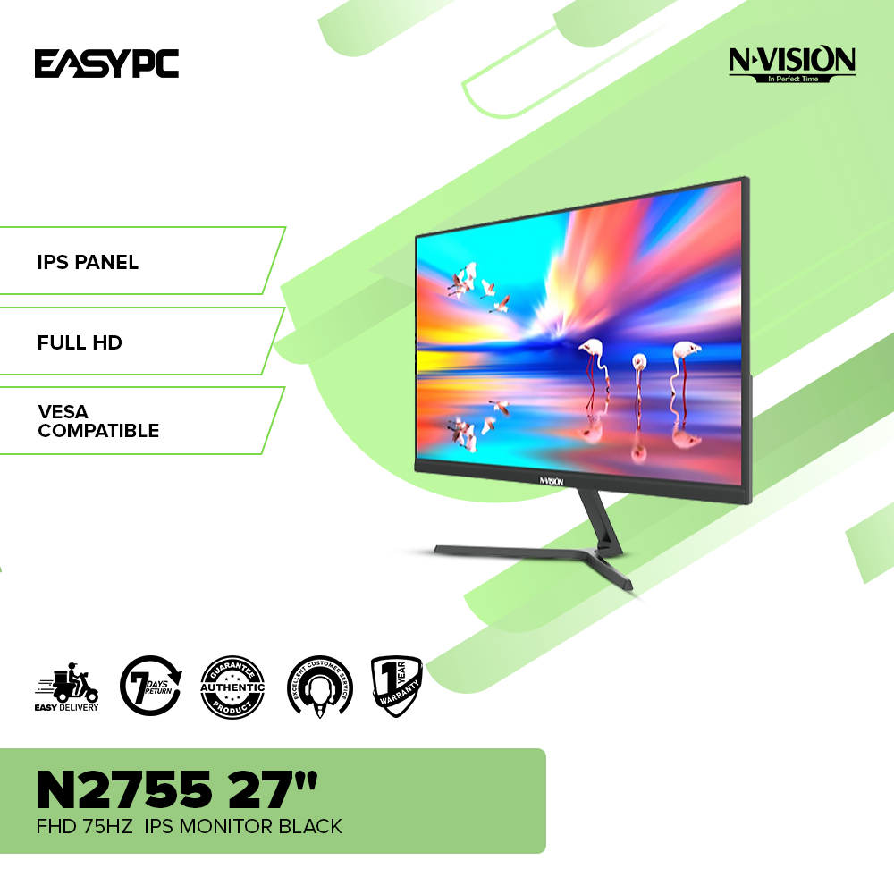 Nvision N2755 27 Fhd 75hz Ips Monitor Black Easypc