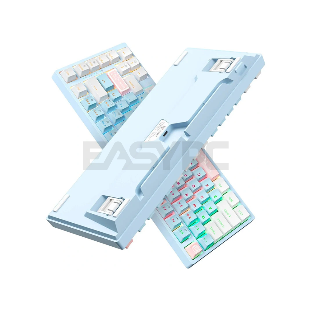Onikuma G52 DONT BOTHER ME Pink 82 Keys Mechanical Keyboard-b