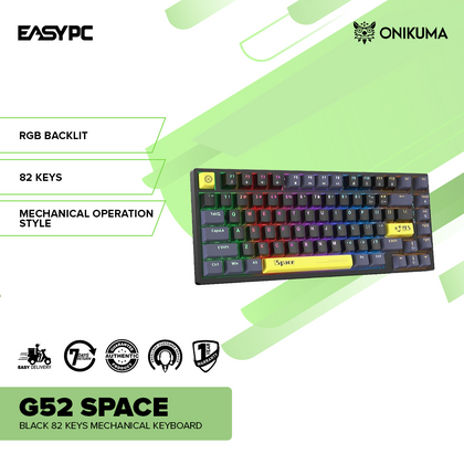 Onikuma G52 SPACE Black 82 Keys Mechanical Keyboard