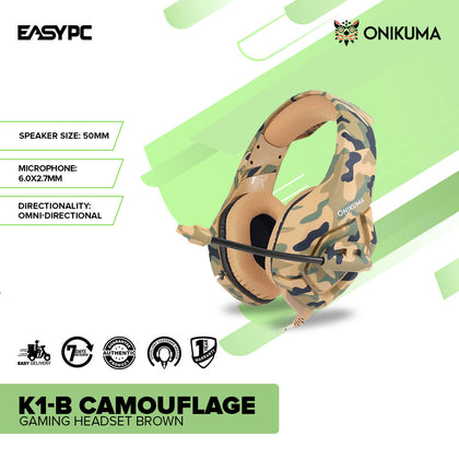 Onikuma K1-B Camouflage Brown