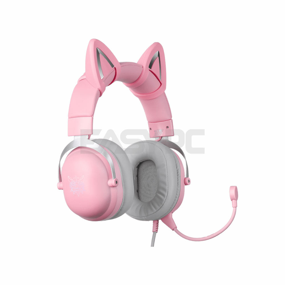 Ear Headphones Onikuma Gaming Headset Pink ONIKUMA K9 CAT ELF RGB