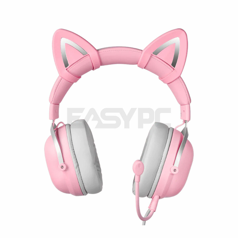 Onikuma X11 Cat Ear RGB Gaming Headset Pink - Main Image