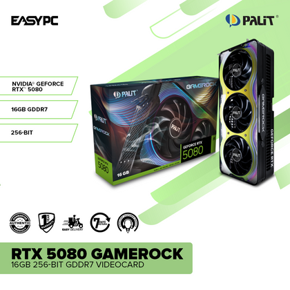 PALITNvidiaGeForceRTX5080GameRock16GB256-bitGDDR7Videocard_1