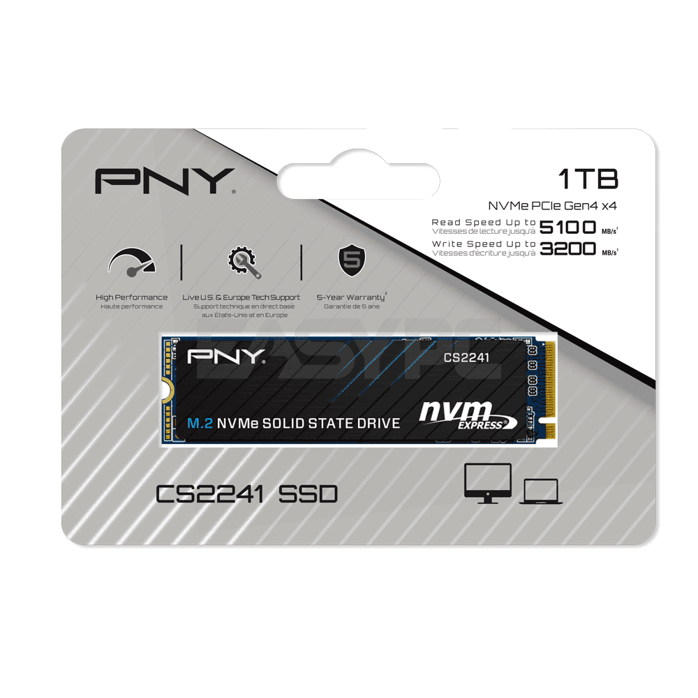 PNY CS2241 1TB M.2 NVME Solid State Drive Gen 4-c