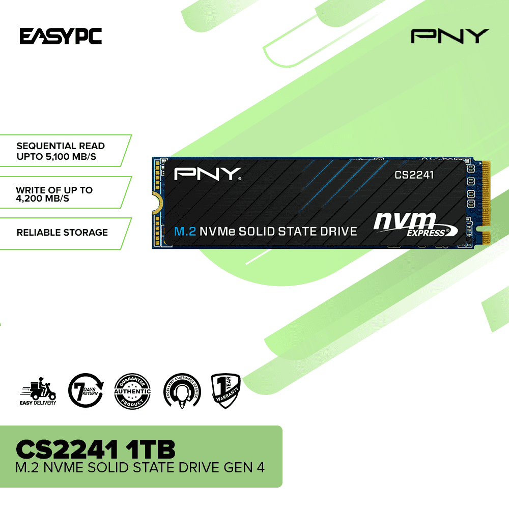 PNY CS2241 1TB M.2 NVME Solid State Drive Gen 4
