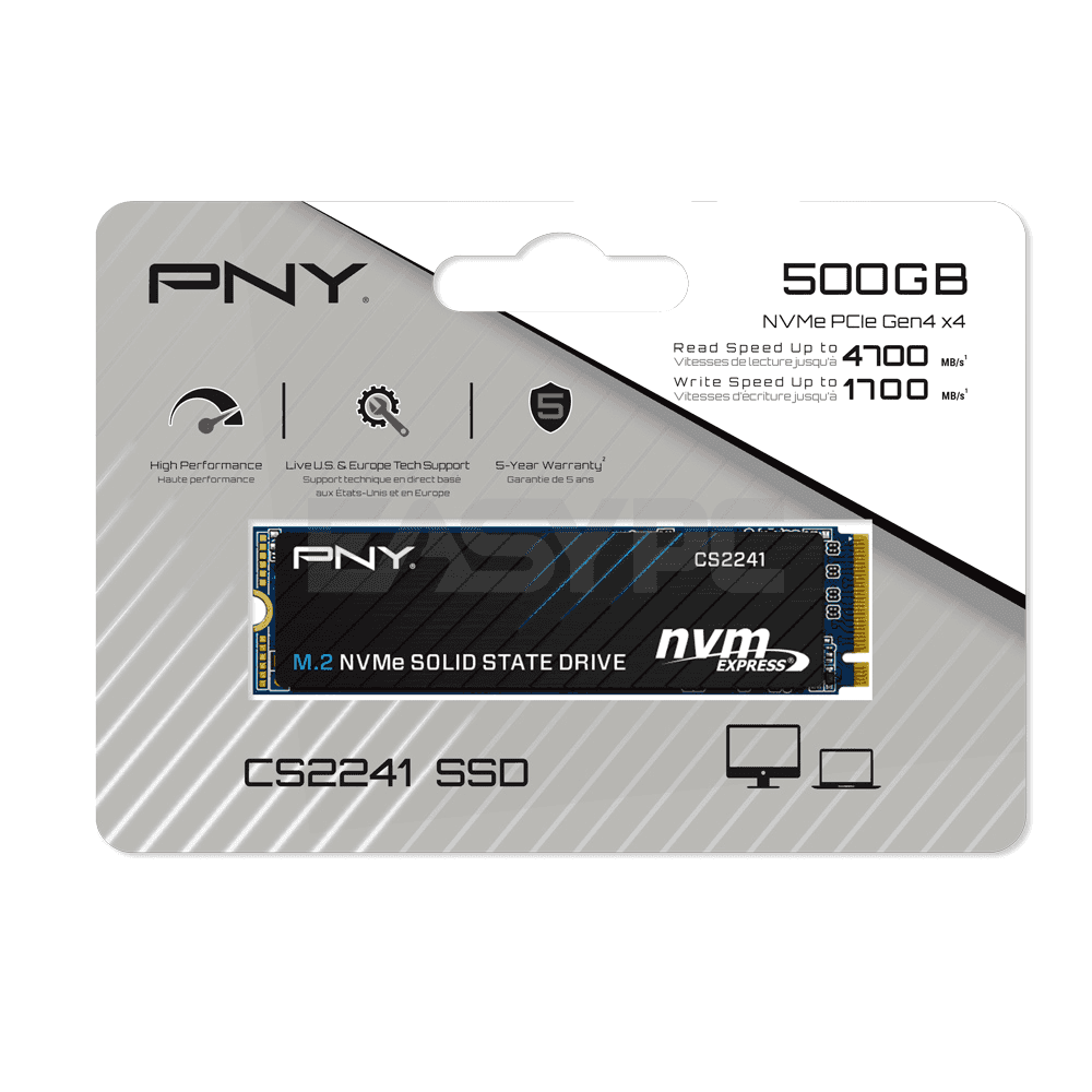 PNY CS2241 500gb M.2 NVME Solid State Drive Gen 4-c