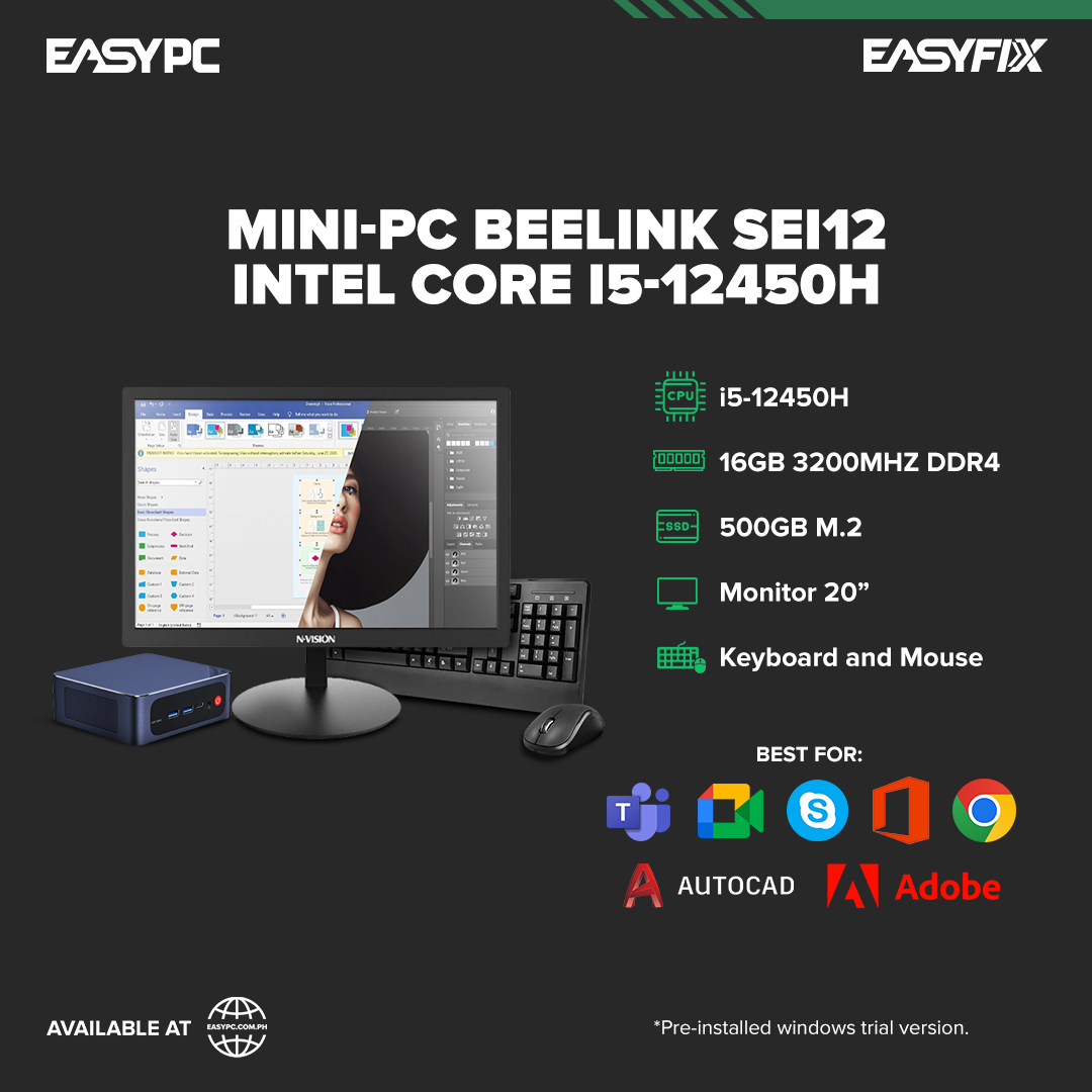 Beelink SEI12 Mini PC Intel Core i5 Processors i5-12450H (up to