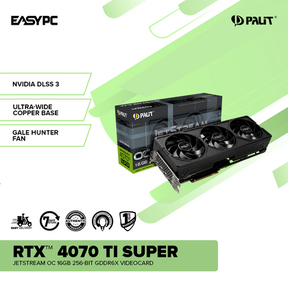 Palit GeForce RTX™ 4070 Ti SUPER JetStream OC 16GB 256-Bit GDDR6X Videocard