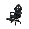 Panther Nightfall Series Nylon Legs with Footrest Leather Gaming Chair Black-a