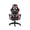 Panther Nightfall Series Nylon Legs with Footrest Leather Gaming Chair Black Pink-a