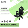 Panther Nightfall Series Nylon Legs with Footrest Leather Gaming Chair Black