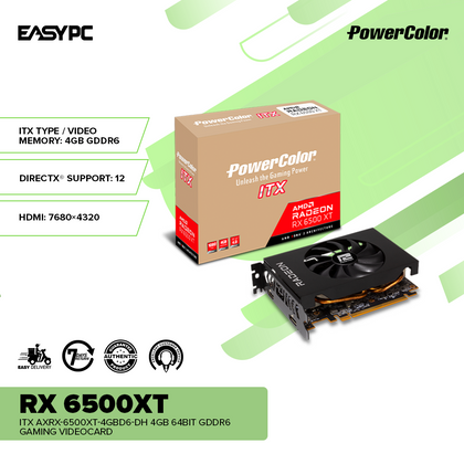 PowerColor RX 6500xt ITX AXRX-6500XT-4GBD6-DH