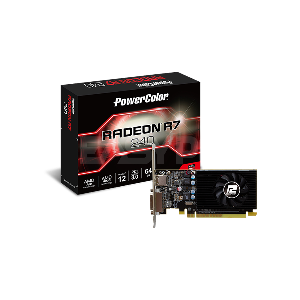 PowerColor Radeon R7 240 AXR7 240 2GBD5-HLEV2 64BIT GDDR5 Gaming Videocard