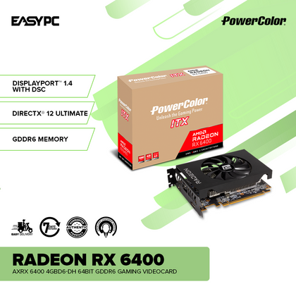 PowerColor Radeon RX 6400 AXRX 6400 4GBD6-DH 64BIT