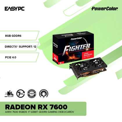 PowerColor Radeon RX 7600 AXRX 7600 8GBD6 -F 128BIT