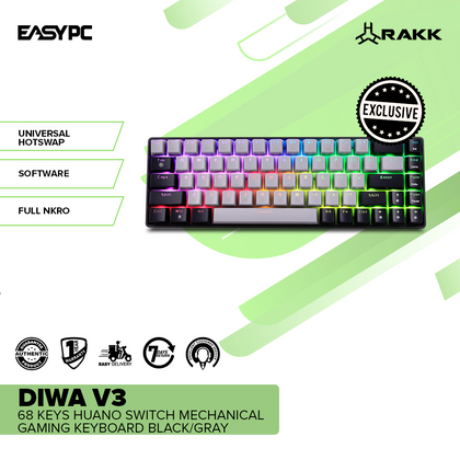 RAKKDIWAV368KeysHuanoSwitchMechanicalGamingKeyboardBlackGray_1