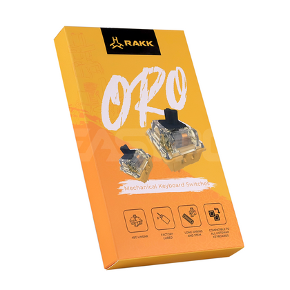 RAKK ORO Switches 3-pin / 45g Linear / Lubed / 45pcs per Box