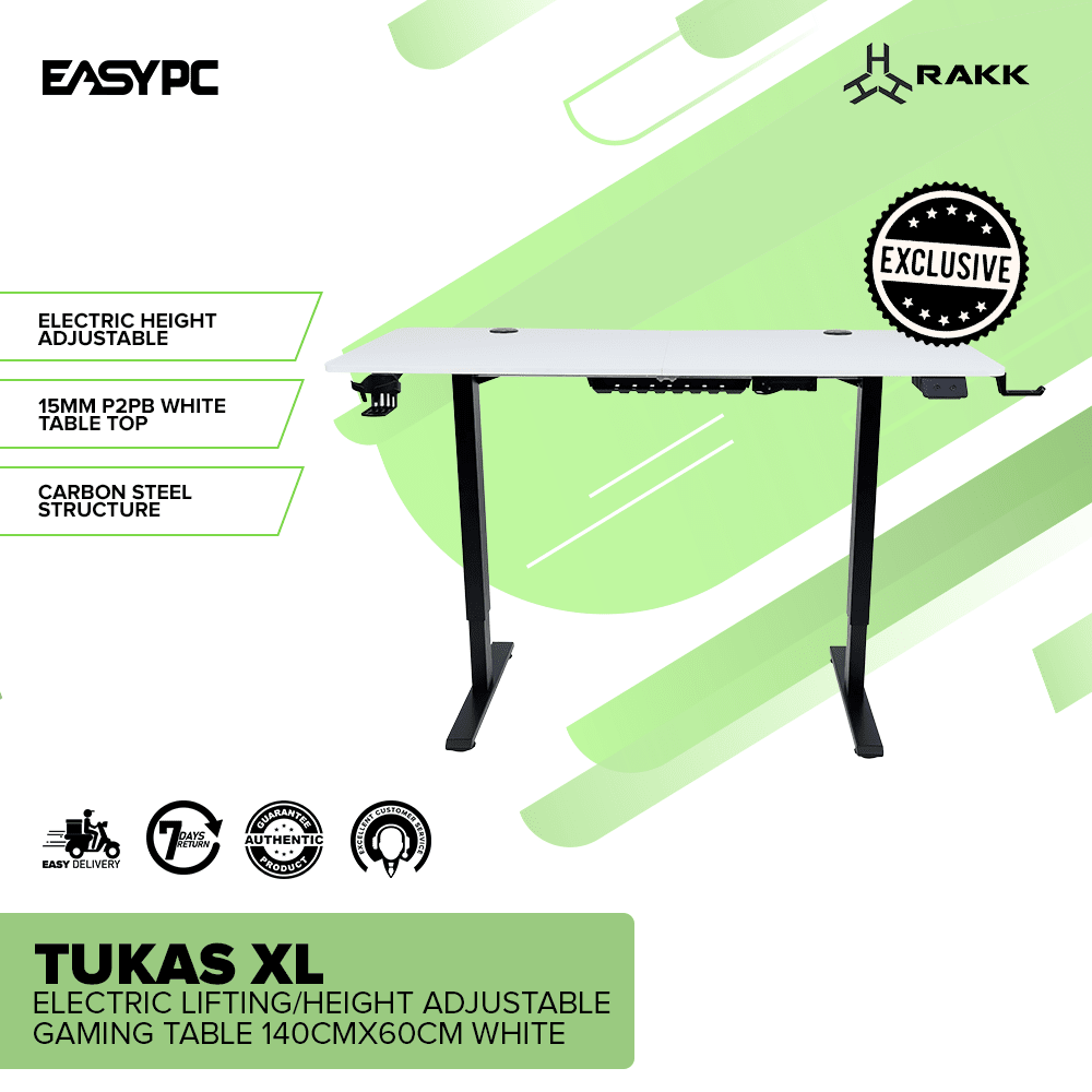 Tusch Rak Table RAKK TUKAS XL Electric Lifting/Height Adjustable Table – EasyPC