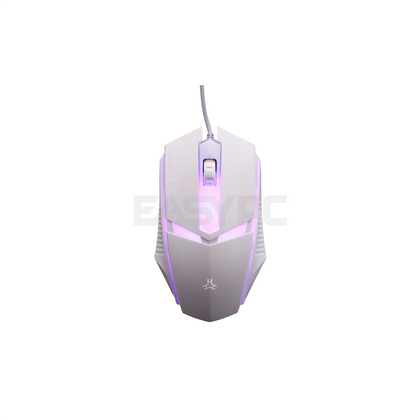 RAKK APTAS ILLUMINATED / Membrane Keyboard and Mouse / No software / Rainbow lighting / White
